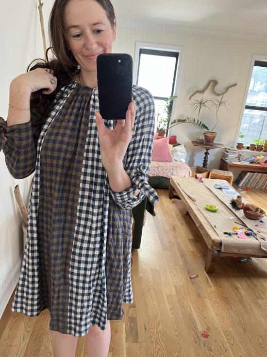  House Dress 미디 원피스 홈드레스 패널 드레스 깅엄 - OTHER BRANDS