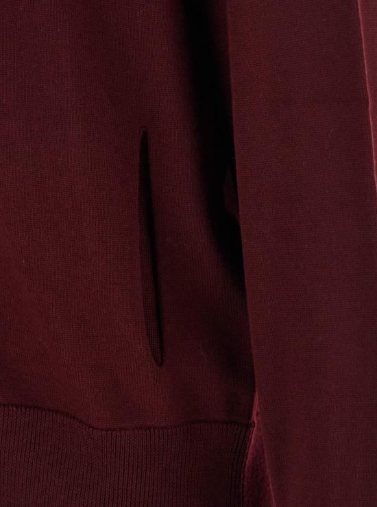  질샌더 집업 니트 질 샌더 하이넥 및 앞지퍼 클로저 카디건, 버건디 색상 - JIL SANDER