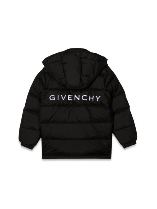  [키즈] 지방시 자켓 아동용 후드 긴 다운 재킷 블랙 - GIVENCHY