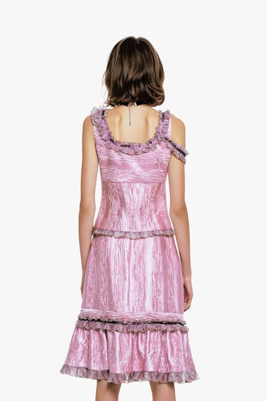  안나 수이 블라우스 크러시드 새틴 보우 탑 - ANNA SUI