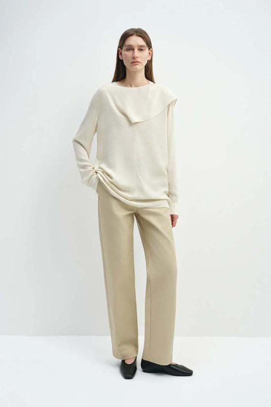  소피 루 블라우스 테아 스카프 넥 탑 에그렛