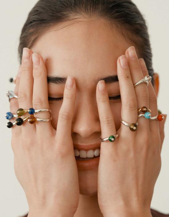  클레드 반지 라지 피 커브 링 - CLED