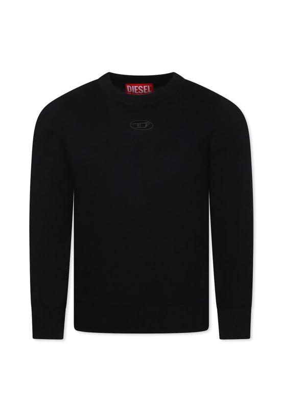  [키즈] 디젤 풀오버 키즈 블랙 스웨터