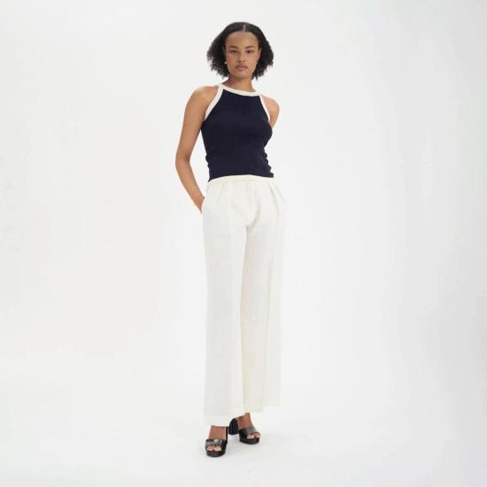  이네스 드 라 프레상쥬 민소매 티셔츠 Ines De La Fressange Alvaro 탑 네이비