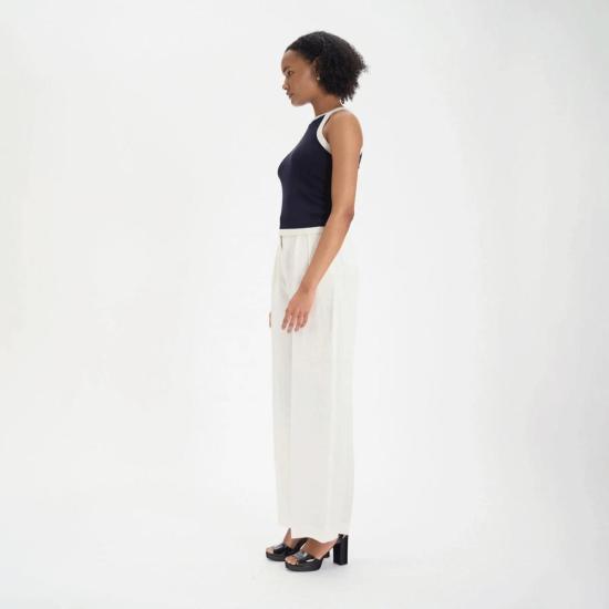  이네스 드 라 프레상쥬 민소매 티셔츠 Ines De La Fressange Alvaro 탑 네이비 - INES DE LA FRESSANGE