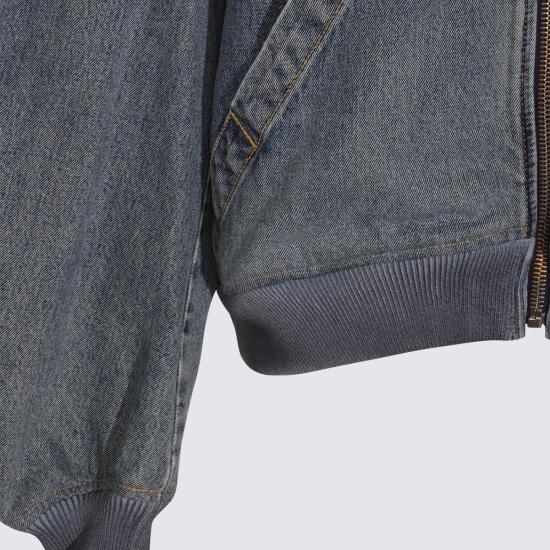  디 아티코 데님 자켓 아티코 코튼 데님 재킷 클리어 블루 - THE ATTICO