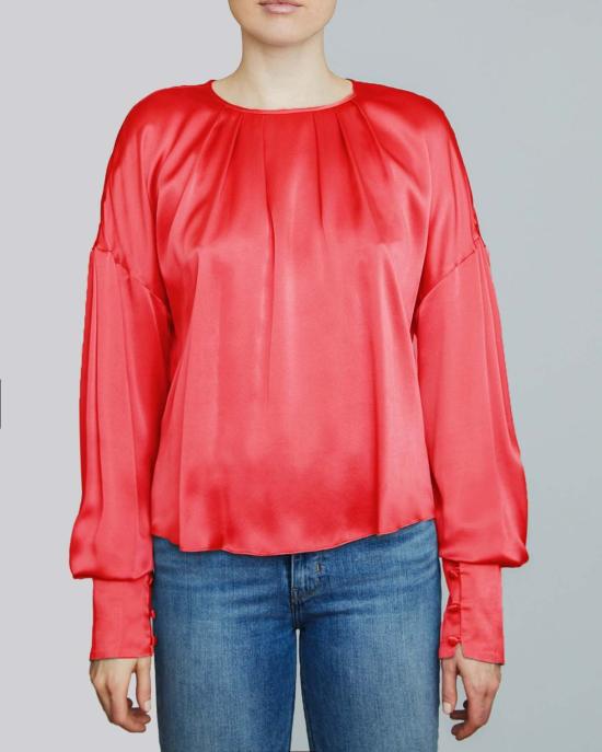  잉가 레나 블라우스 일바 새틴  루즈 - INGA-LENA
