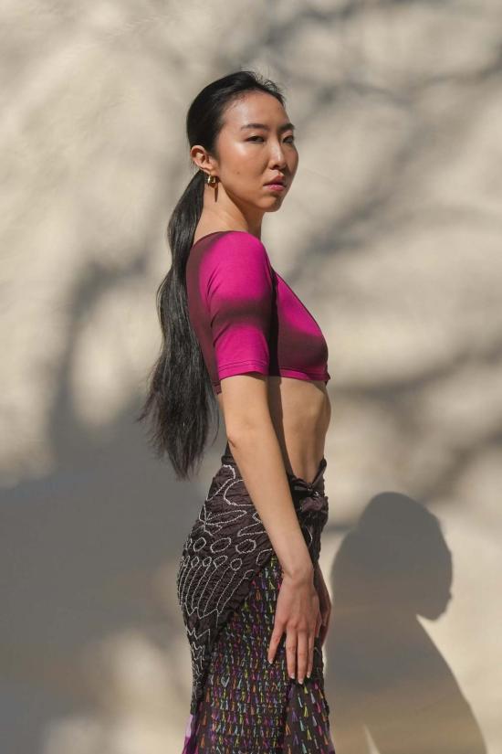  아바카시 블라우스 신축성 사리 - ABACAXI