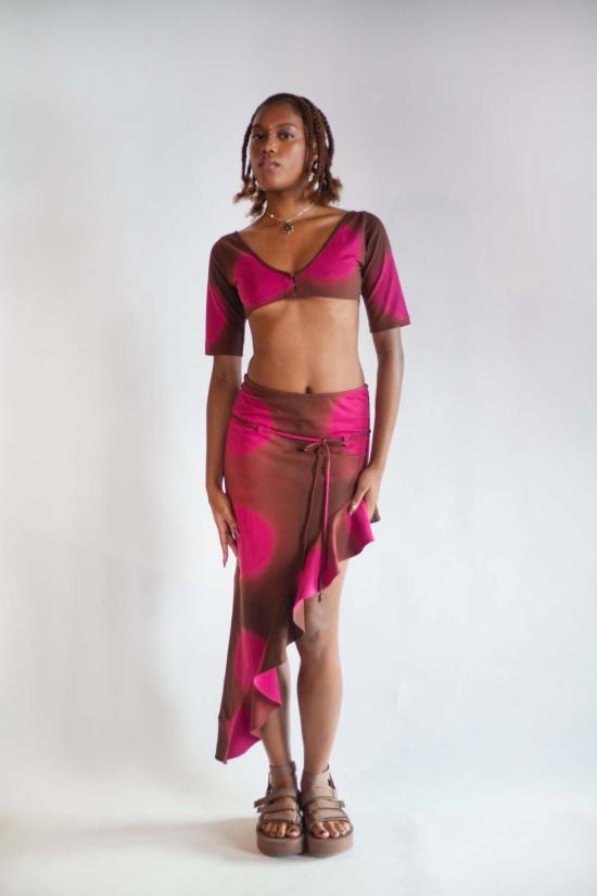  아바카시 블라우스 신축성 사리 - ABACAXI