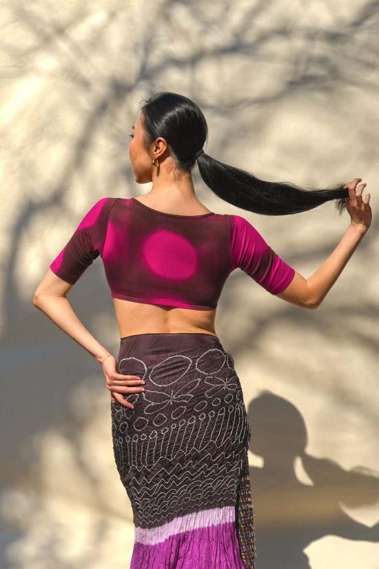  아바카시 블라우스 신축성 사리 - ABACAXI