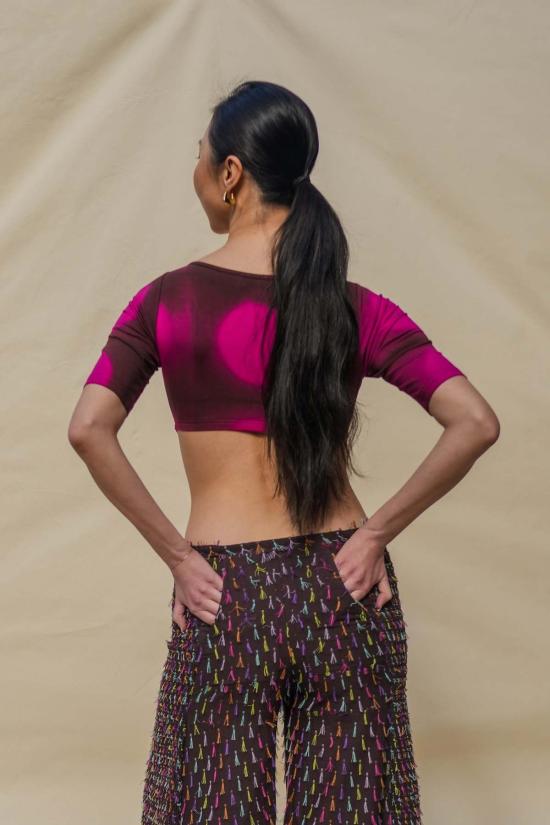  아바카시 블라우스 신축성 사리 - ABACAXI