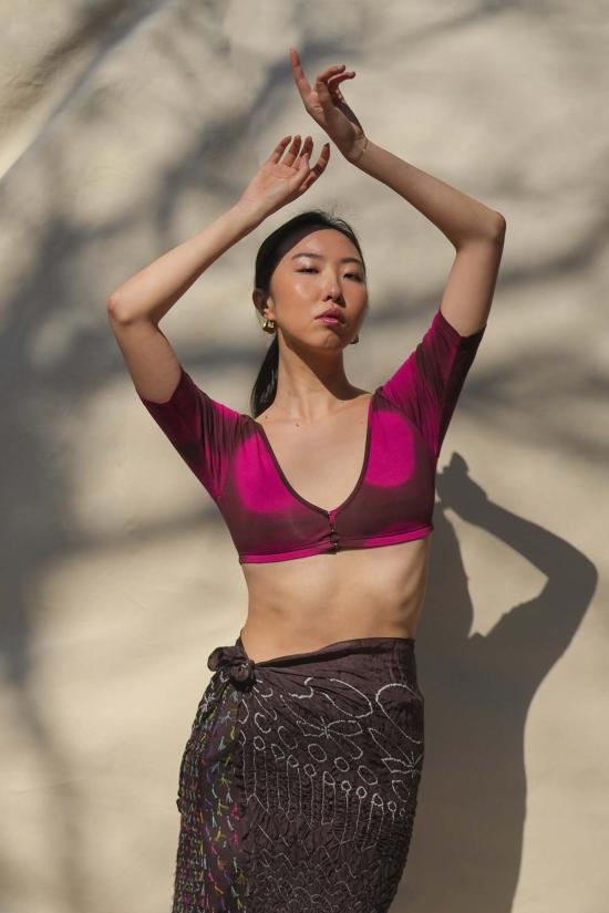  아바카시 블라우스 신축성 사리