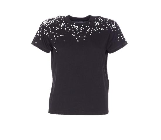  MM6 메종마르지엘라 반팔 티셔츠 Mm6 메종 마르지엘라 로고 티셔츠 블랙