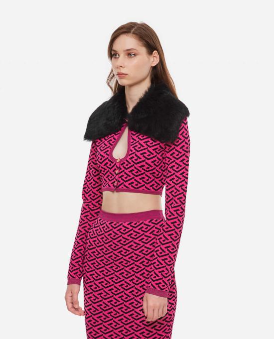  베르사체 가디건 니트 스웨터 핑크 - VERSACE