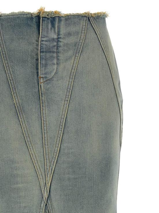  오프화이트 데님 스커트 제인 스커트 라이트 블루 - OFF WHITE