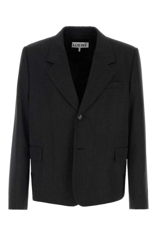  로에베 수트 자켓 차콜 울 블레이저 그레이