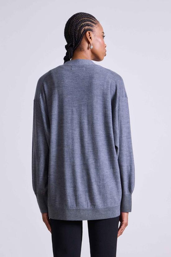  어피스 어파트 가디건 Apiece Apart Drippy Tissue Cardigan Gray - APIECE APART