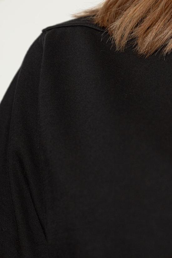  릭 오웬스 반팔 티셔츠 크루넥 블랙 코튼 티셔츠 - RICK OWENS