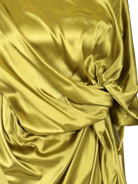  드리스 반 노튼 숏 원피스 드리스 반 노텐 드레이프 드레스 그린 - DRIES VAN NOTEN