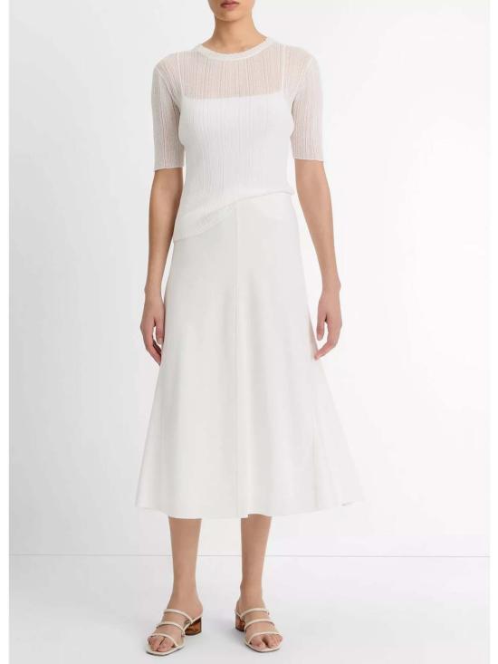  빈스 롱 원피스 바이어스 A라인