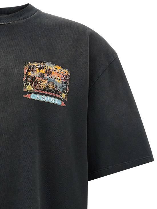  아미리 반팔 티셔츠 재즈 하이드어웨이 티셔츠 블랙 - AMIRI