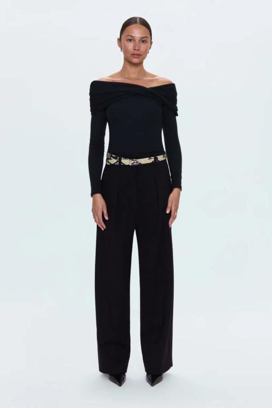  피스톨라 스트레이트 팬츠 에덴 블랙 팬츠