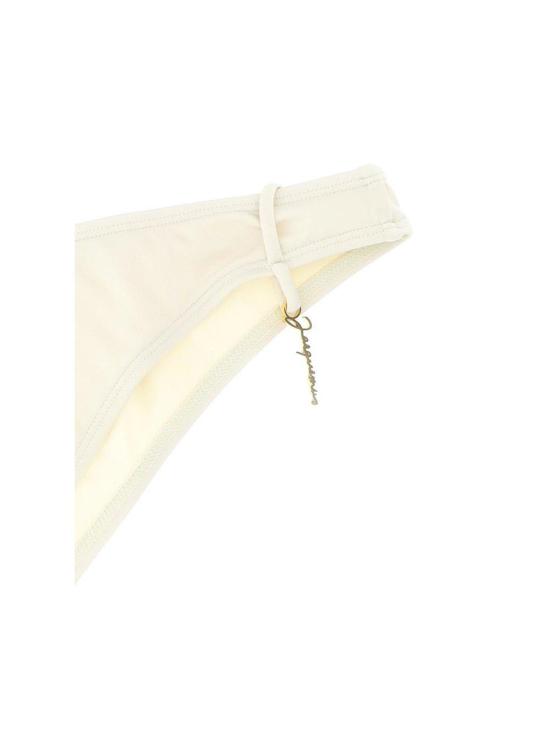  자크뮈스 비키니 수영복 로고 참 로우라이즈 비키니 하의 베이지 - JACQUEMUS