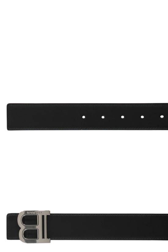  발망 가죽 벨트 엘레강트 블랙 가죽  블랙 - BALMAIN