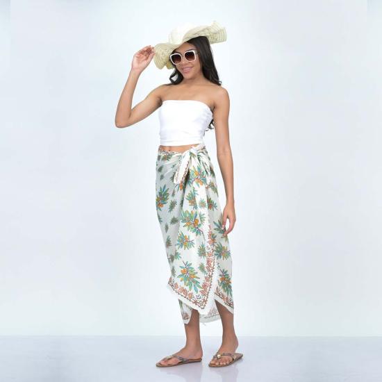  비스마야 머플러/스카프 리프 캐스케이드 스카프 베이지 - VISMAYA