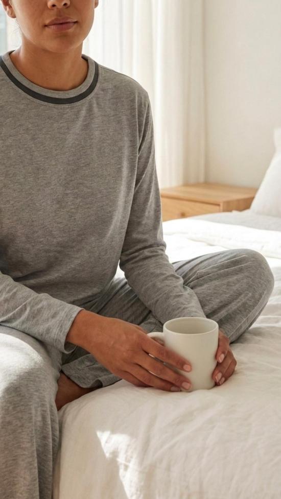  살루아 란제리 긴팔 티셔츠 , 기모 피마 코튼 소재 - SALUA LINGERIE