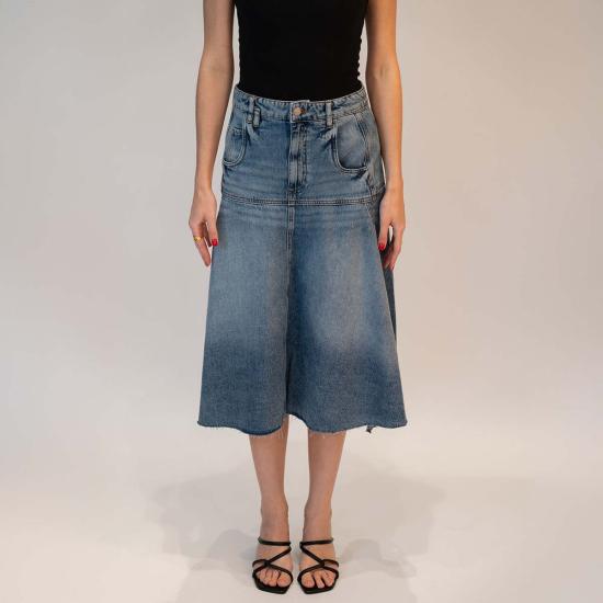  텔라 미디 스커트 아바 스커트 라이트 블루 - TELA