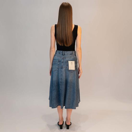  텔라 미디 스커트 아바 스커트 라이트 블루 - TELA