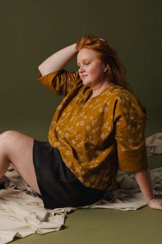  Pamut Apparel USA 셔츠 Pamut Apparel Usa 3/4 슬리브 한나 - PAMUT APPAREL