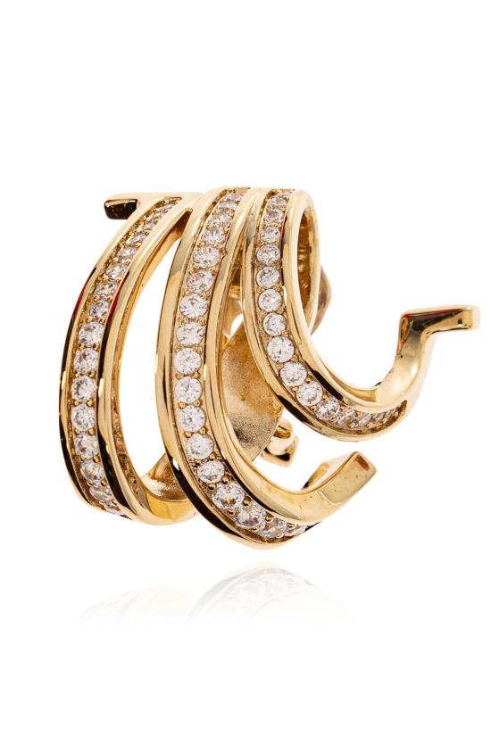  살바토레 페라가모 이어링 페라가모 반짝이는 크리스탈 클립형 귀걸이 - SALVATORE FERRAGAMO