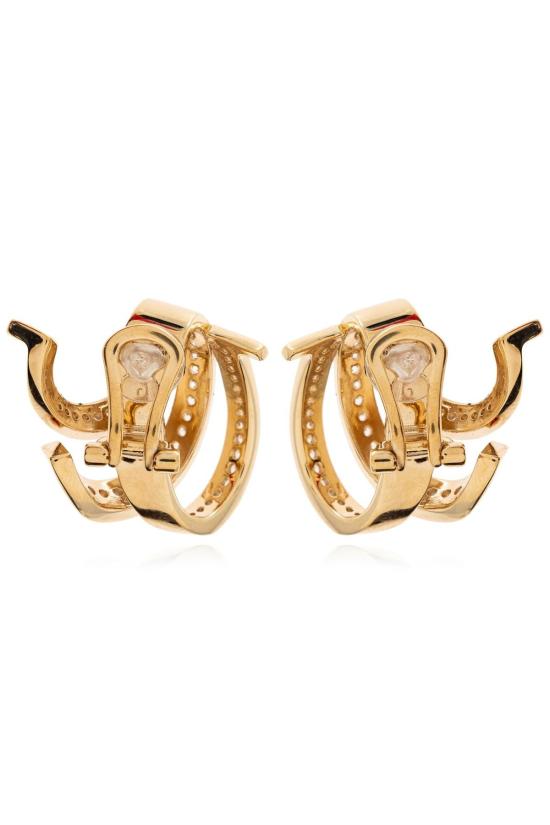  살바토레 페라가모 이어링 페라가모 반짝이는 크리스탈 클립형 귀걸이 - SALVATORE FERRAGAMO