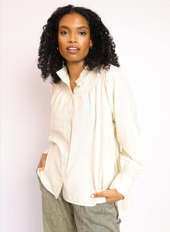 Seek Collective 블라우스 Juliet 셔츠 내추럴 - SEEK COLLECTIVE