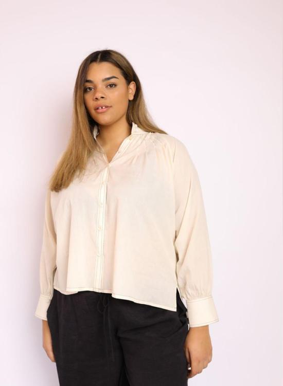 Seek Collective 블라우스 Juliet 셔츠 내추럴 - SEEK COLLECTIVE