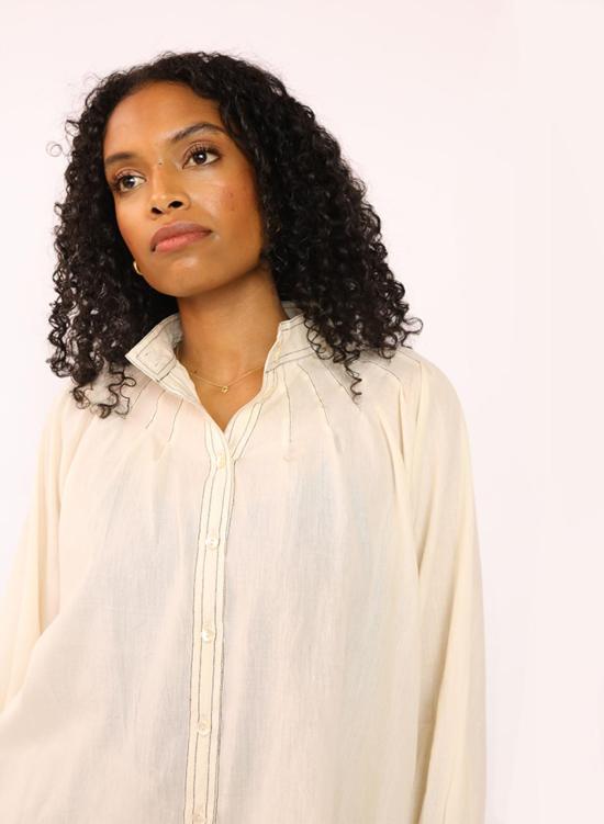  Seek Collective 블라우스 Juliet 셔츠 내추럴 - SEEK COLLECTIVE