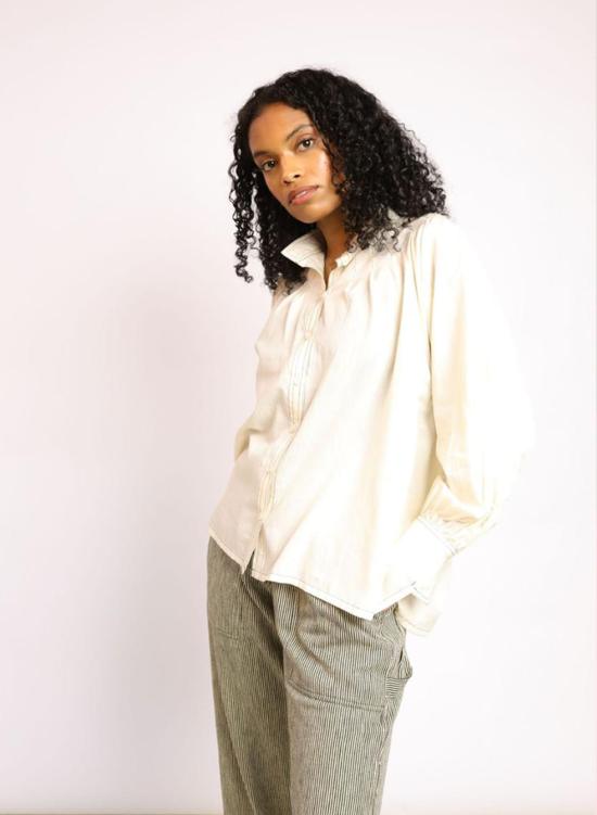  Seek Collective 블라우스 Juliet 셔츠 내추럴 - SEEK COLLECTIVE