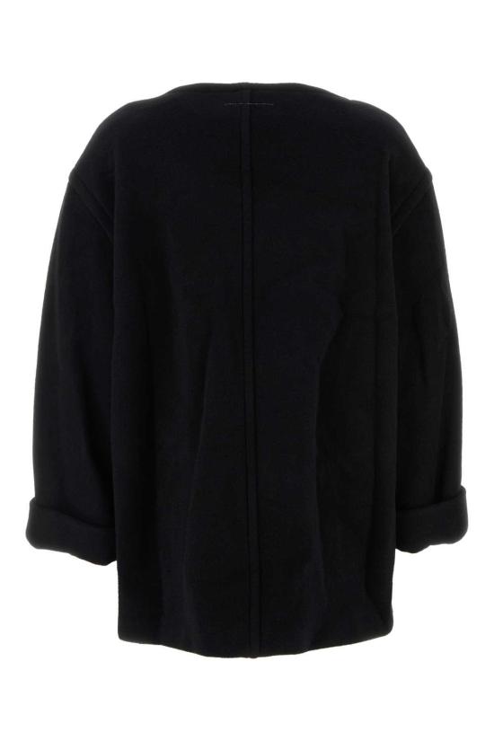  MM6 메종마르지엘라 스웨터 Mm6 메종 마르지엘라 울 블렌드 오버사이즈  블랙 - MM6 MAISON MARGIELA