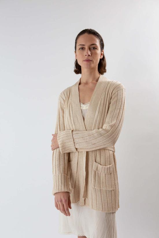  에리카 타노브 가디건 에리카 타노프 피마 코튼 라운지  내추럴 - ERICA TANOV