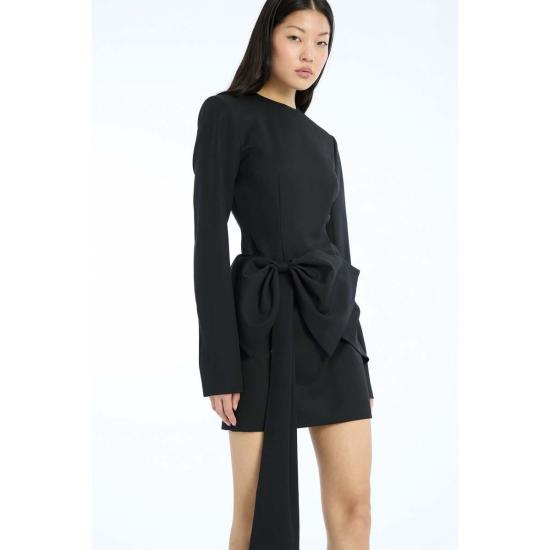  로테이트 바이 크리스텐슨 숏 원피스 로테이트 비르거 크리스텐센 베아트리스 보우 미니 드레스 블랙 - ROTATE BY BIRGERCHRISTENSEN