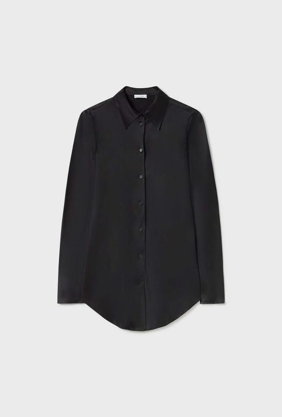  실크 런드리 블라우스 실크 세탁 바이어스컷 셔츠 블랙 - SILK LAUNDRY