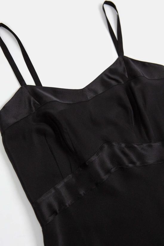  에리카 타노브 롱 원피스 에리카 타노프 롱 롤라 실크 샤르뫼즈 드레스 블랙 - ERICA TANOV