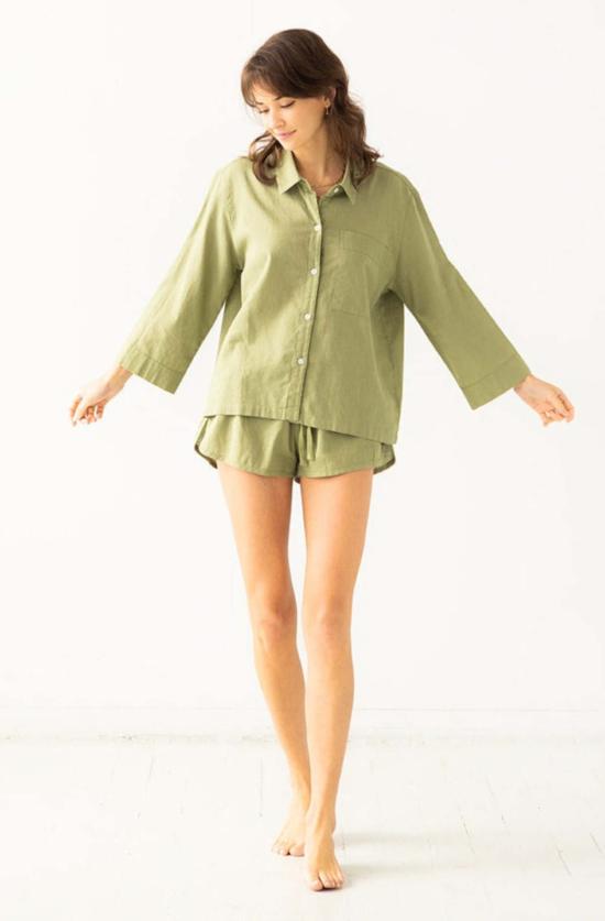  Salua Lingerie 라운지 웨어 살루아 란제리 오버사이즈 버튼다운 셔츠