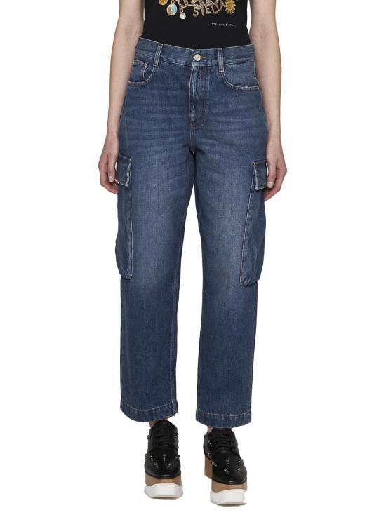  스텔라 맥카트니 데님 팬츠 스텔라 매카트니 카고 진 다크 블루 - STELLA MCCARTNEY