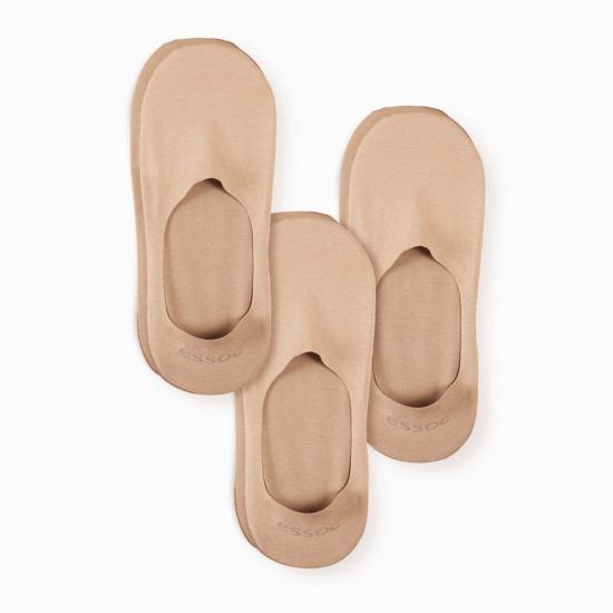  Essoc Inc 양말 에속() 면 소재 발목  3켤레 세트, 아몬드 베이지 색상