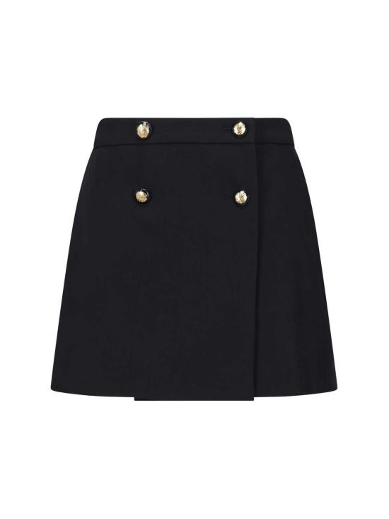  알렉산더 맥퀸 미디 스커트 랩  네이비