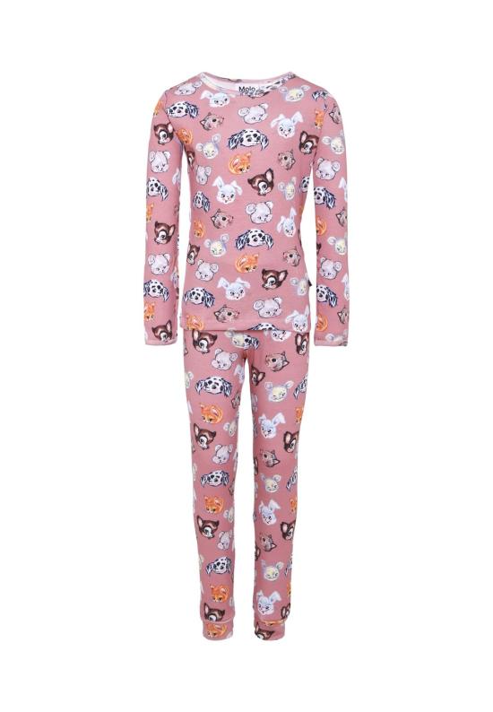  [키즈] 몰로 라운지 웨어 핑크 애니멀 프린트 잠옷