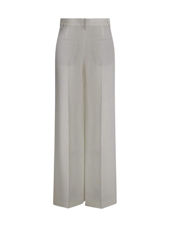  브루넬로 쿠치넬리 스트레이트 팬츠 Brunello Cucinelli 와이드 레그 팬츠 Naturale - BRUNELLO CUCINELLI